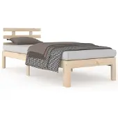 vidaXL Massief houten bed, 75x190 cm