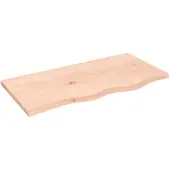 vidaXL Wandschap 80x40x2 cm onbehandeld massief eikenhout