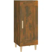 vidaXL Dressoir, gerookt eikenfineer, 34,5 x 34 x 90 cm, houtvezelplaat
