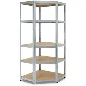Avasco Stellingkast Hoek - stellingrek 176x75x40x50cm - 5 planken - 175kg draagkracht per plank