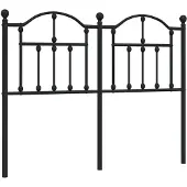 vidaXL Vervangend hoofdbord 120 cm metaal zwart