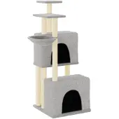 vidaXL Kattenmeubel met sisal krabpalen 122 cm lichtgrijs