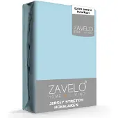 Zavelo Jersey Hoeslaken Ice-Blue-Lits-jumeaux (160x200 cm)