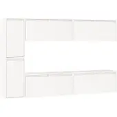 vidaXL TV-kastjes, 6 stuks, wit, massief hout, grenen