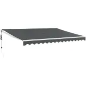vidaXL Luifel automatisch uitschuifbaar 4,5x3 m antracietkleurig