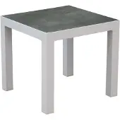 AVH-Collectie Malaga bijzettafel 50x50xH46 cm aluminium wit