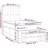 vidaXL Boxspring met matras kunstleer wit 100x200 cm