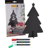 Securit Silhouet 3d Tafelkrijtbord Boom Zwart22x14x4cm - Incl 3 Krijtstiften