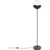 QAZQA Retro vloerlamp zwart met helder glas - Eclipse