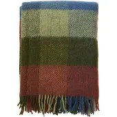 Klippan Yllefabrik Gotland wollen plaid 130x200 cm Multi-groen