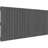 vidaXL Wandhoofdbord 140x3x60 cm massief grenenhout grijs