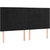 vidaXL Hoofdbord zwart 180x5x118/128 cm fluweel
