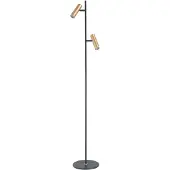 Highlight Vloerlamp Trend 2 Lichts Zwart Met Messing