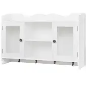 vidaXL Wandschap voor boeken/DVD's MDF wit