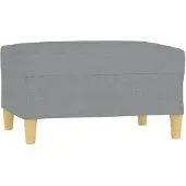 vidaXL Voetenbank 70x55x41 cm stof lichtgrijs