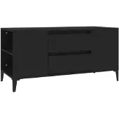 vidaXL Tv-meubel 102x44,5x50 cm bewerkt hout zwart