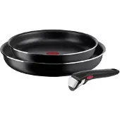 Tefal Pannenset Tefal L1539143 Zwart Aluminium 3 Onderdelen 2 Stuks Ø 24 cm Ø 28 cm