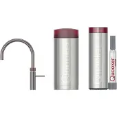 Quooker Fusion Round met COMBI boiler en CUBE reservoir 5-in-1-kraan gunmetal
