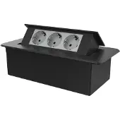 Livolo | Zwart | 3 | Pop-Up Stekkerdoos | Push | Inbouw |