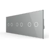 Livolo | Grijs | 2+2+2 | Rolluik | Schakelaar | Smart Home - Bekijk