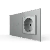 Livolo | Grijs | 2+SR | Aan/Uit | Slimme schakelaar met