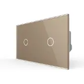 Livolo | Goud | 1+1 | Dimmer | Wisselschakelaar - Bekijk hier!