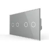 Livolo | Grijs | 2+2 | Zonwering | Schakelaar | Smart Home - Bekijk