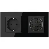 Livolo Bluetooth Speaker | Wandcontactdoos | Zwart | .nl