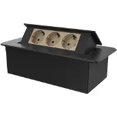 Livolo | Zwart | 3 | Pop-Up Stekkerdoos | Push | Inbouw |
