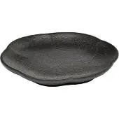 Serax Inku geribbeld bord M Ø13,9 cm Black