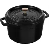 Staub ronde braadpan hoog model 4,8 L Matzwart