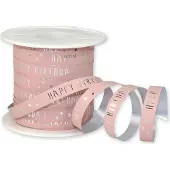 Pattberg Krullint Happy Birthday Oud Roze – Cadeaulint - 10mm