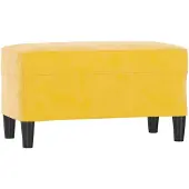 vidaXL Bankje 70x35x41 cm fluweel geel