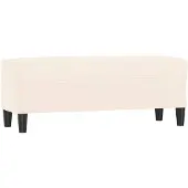 vidaXL Bankje 100x35x41 cm fluweel crèmekleurig