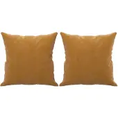 vidaXL Sierkussens 2 st 40x40 cm fluweel bruin