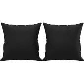 vidaXL Sierkussens 2 st 40x40 cm kunstleer zwart