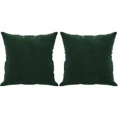 vidaXL Sierkussens 2 st 40x40 cm fluweel donkergroen