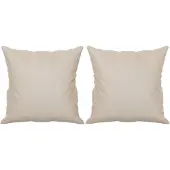 vidaXL Sierkussens 2 st 40x40 cm microvezelstof crèmekleurig