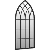 vidaXL Tuinspiegel 70x30 cm ijzer zwart