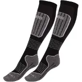 Accezzi Merino 20 ski sokken, 2 paar, junior, zwart