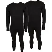 Accezzi thermokleding, heren, zwart, 2 sets
