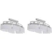 Kamome vidaXL Wandlamp met elliptische glazen kapjes, 2 stuks, fitting E14