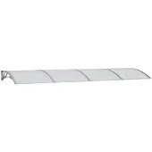 vidaXL Deurluifel Grijs 350x100 cm Polycarbonaat