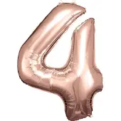 Amscan Folieballon Cijfer 4 Junior 66 X 88 Cm Roségoud