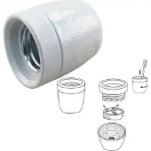 Ks Verlichting Armatuur E27 - 17mm - base porselein