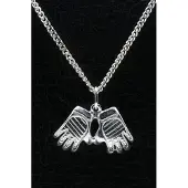 MOOYE ® - Collectie Zilveren Keeper handschoenen ketting hanger