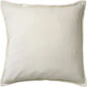 Dutch decor - CAITH - Kussenhoes 50x50 cm - 100% katoen velvet - Snow White - wit