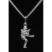 MOOYE ® - Collectie Zilveren Honkbal werper ketting hanger