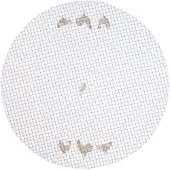 Clayre & Eef - keukendoek Ø 80 - natuur - katoen - rond - kip en ruit - CSC48N