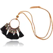Deja Jewels Deja Boho Tassel Ketting - Zwart